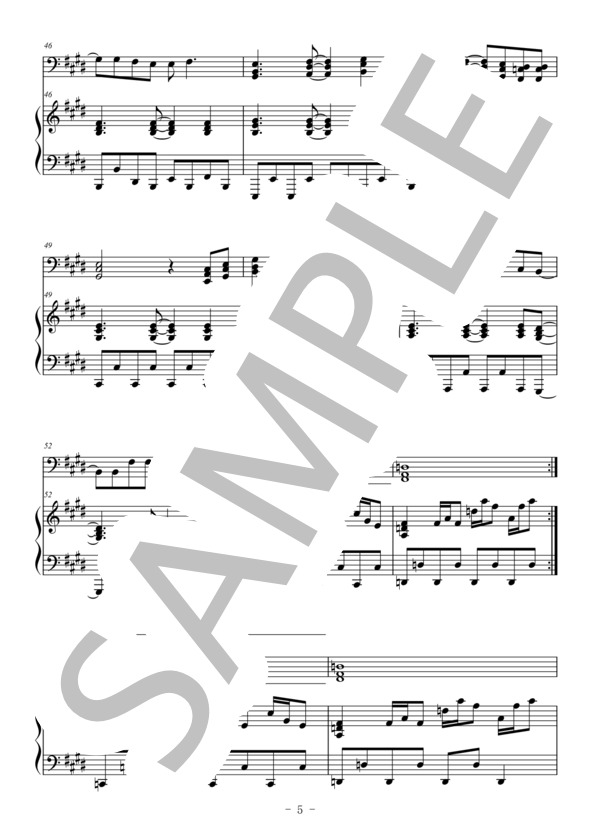 Butter-Fly(ファゴット＆ピアノ伴奏） (和田 光司) / 中〜上級 - サンプル譜面 5/5