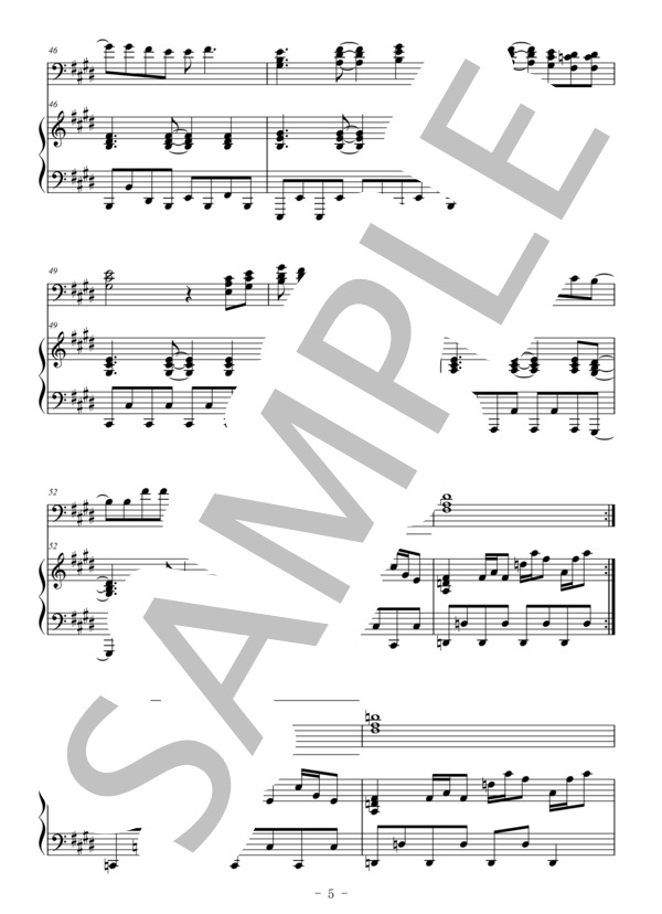 Butter-Fly(ユーフォニアム＆ピアノ伴奏） (和田 光司) / 中〜上級 - サンプル譜面 5/5