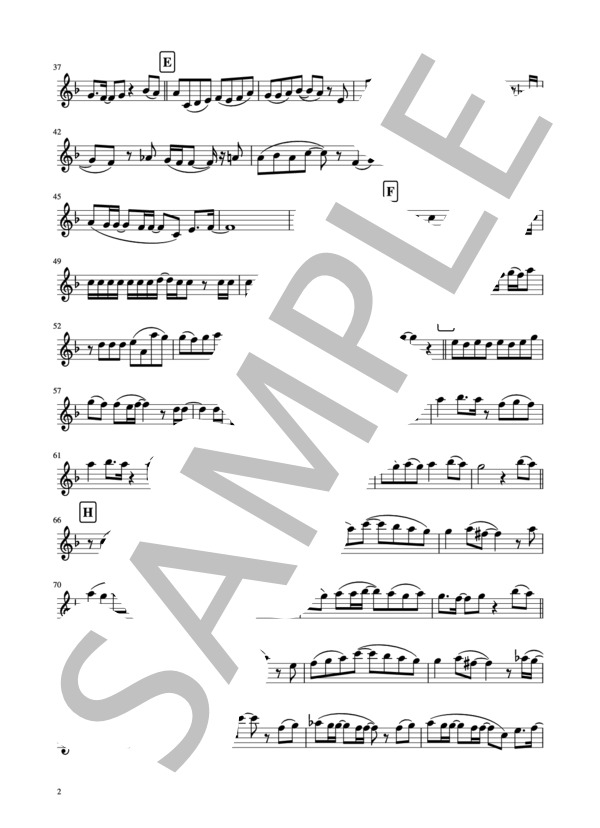 115万キロのフィルム (Official髭男dism) / クラリネット 中〜上級 - サンプル譜面 2/3