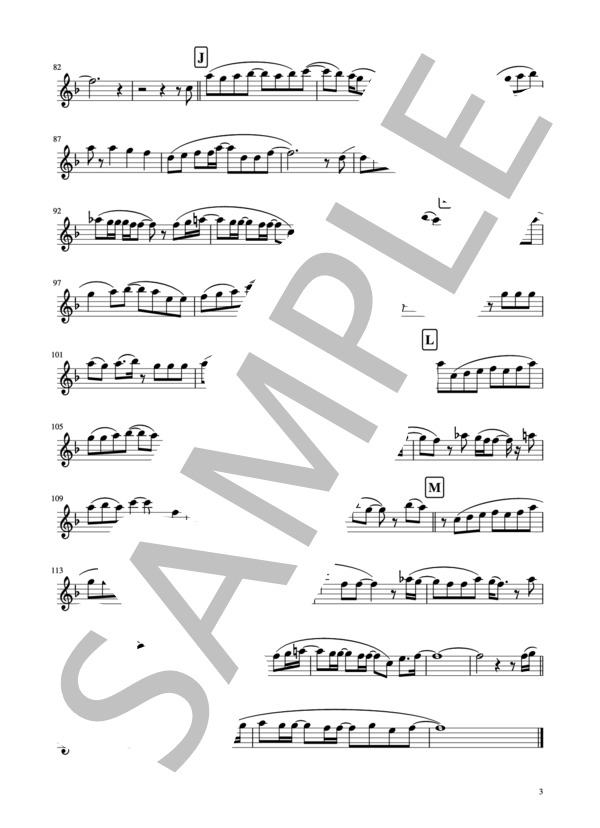 115万キロのフィルム (Official髭男dism) / クラリネット 中〜上級 - サンプル譜面 3/3