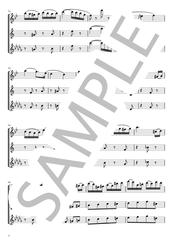 くるみ割り人形より (ピョートル・イリイチ・チャイコフスキー) / アンサンブル木管 中〜上級 - サンプル譜面 4/5