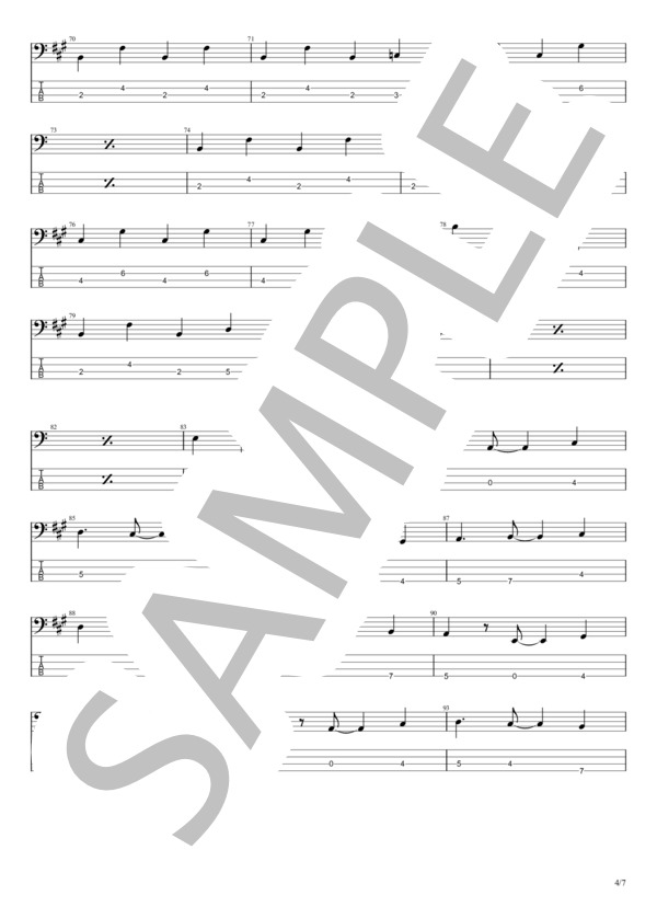 楽譜】CITY LIGHTS / andymori (エレキベース / 初〜中級) - Piascore