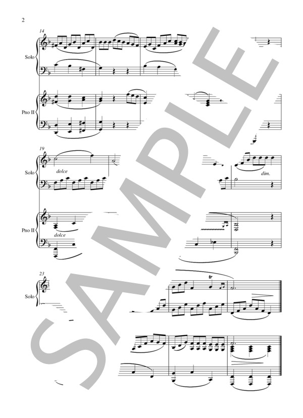 2台のピアノによるムツィオ・クレメンティ ソナチネ Op. 36 No. 1 第2楽章 / ピアノ2台4手 中級 - サンプル譜面 3/3