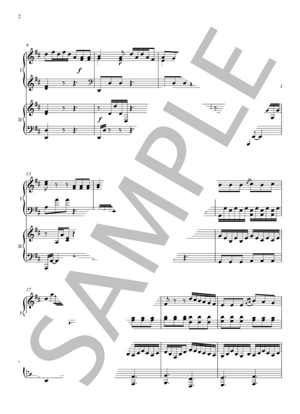 ムツィオ・クレメンティソナチネOp.36 No. 6 第2楽章 (キム フィリップ) / ピアノ2台4手 中〜上級 - サンプル譜面 3/5