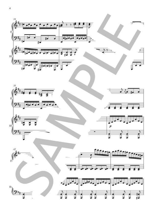 ムツィオ・クレメンティソナチネOp.36 No. 6 第2楽章 (キム フィリップ) / ピアノ2台4手 中〜上級 - サンプル譜面 5/5
