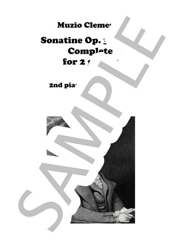 2台のピアノによるムツィオ・クレメンティ ソナチネ Op. 36 No. 1 全楽章 / ピアノ2台4手 中級 - サンプル譜面 1/5
