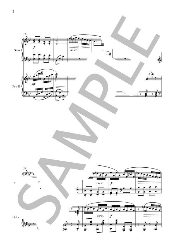 2台のピアノによるムツィオ・クレメンティ ソナチネ Op. 36 No. 4 第2楽章 / ピアノ2台4手 中級 - サンプル譜面 3/5