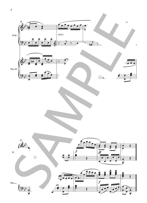 2台のピアノによるムツィオ・クレメンティ ソナチネ Op. 36 No. 4 第2楽章 / ピアノ2台4手 中級 - サンプル譜面 5/5