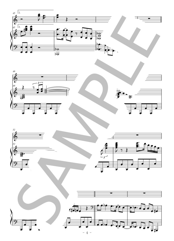 キューティーハニー（フルート＆ピアノ伴奏） (前川 陽子) / 中〜上級 - サンプル譜面 4/5