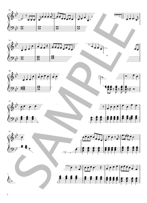 ダダダダ天使 (ナナヲアカリ) / ピアノソロ 初級 - サンプル譜面 2/5