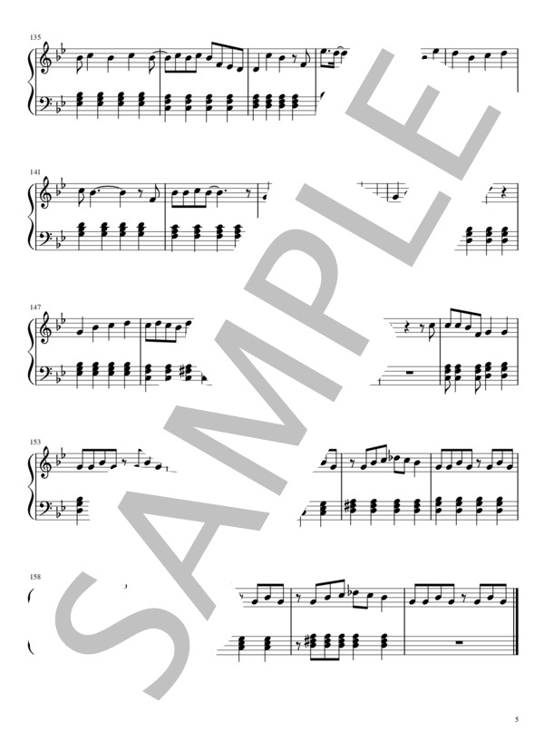 ダダダダ天使 (ナナヲアカリ) / ピアノソロ 初級 - サンプル譜面 5/5