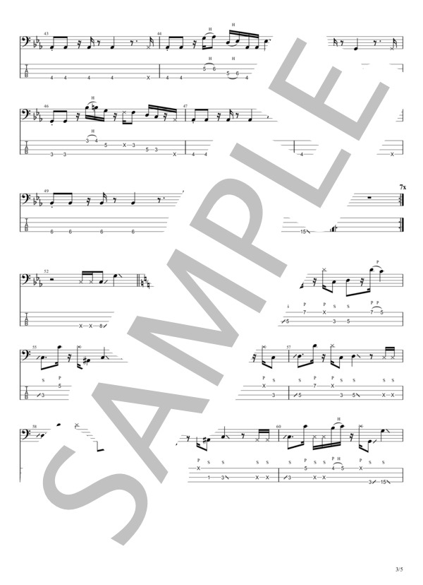 Dance To Moonlight (OKAMOTO'S) / エレキベース 初〜中級 - サンプル譜面 3/5