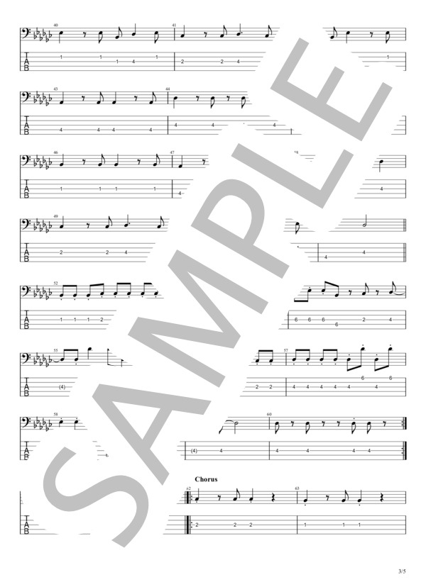 楽譜】どんなときも。 / 槇原 敬之 (エレキベース / 初〜中級