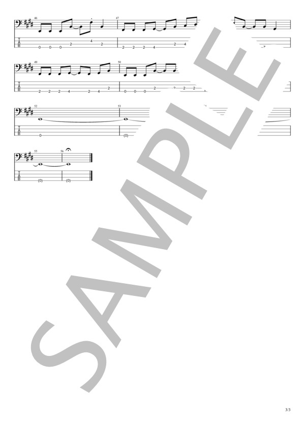 楽譜】ドリー / なきごと (エレキベース / 初〜中級) - Piascore 楽譜