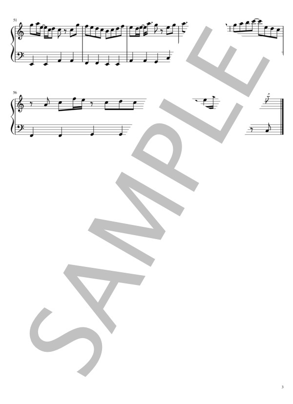 【動画あり】夜に駆ける / YOASOBI / ピアノソロ 入門〜初級 - サンプル譜面 3/3