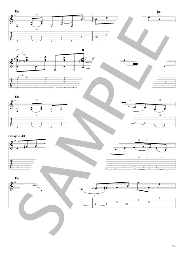 こーじゅんending (ギター講師 こーじゅん) / ギターソロ 中〜上級 - サンプル譜面 3/4