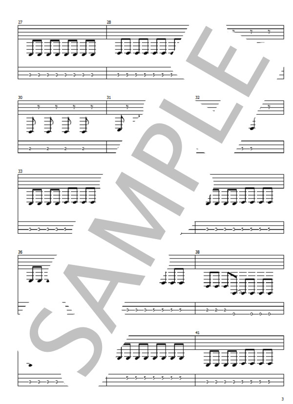 Give me (04 limited sazabys) / エレキベース 初級 - サンプル譜面 3/5