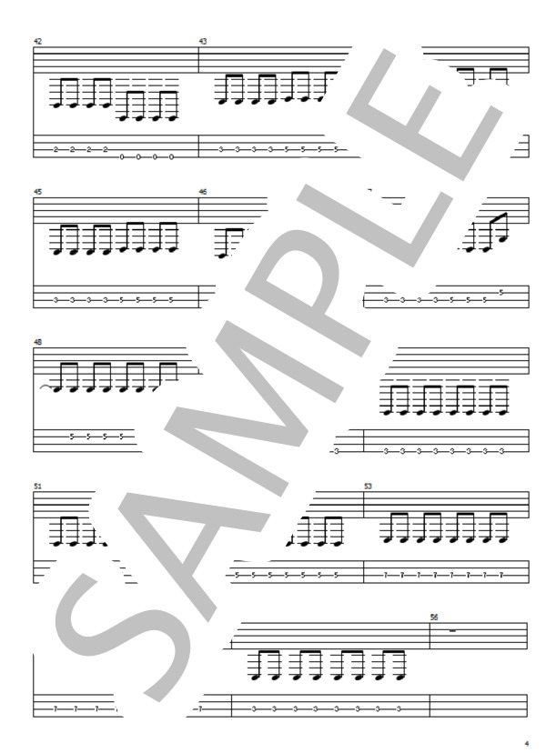 Give me (04 limited sazabys) / エレキベース 初級 - サンプル譜面 4/5