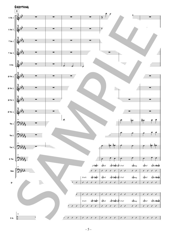 楽譜】Everything ビッグバンド楽譜 / MISIA (ビッグバンド / 中〜上級