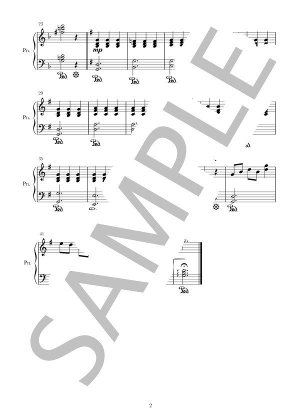 アメイジング・グレイス(Fl&Pf) (（不明）) / フルート 初級 - サンプル譜面 5/5