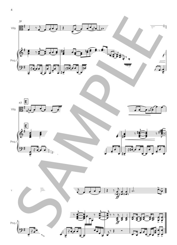 紅蓮華 ヴィオラ・ソロ版 (LiSA) / 中級 - サンプル譜面 4/5