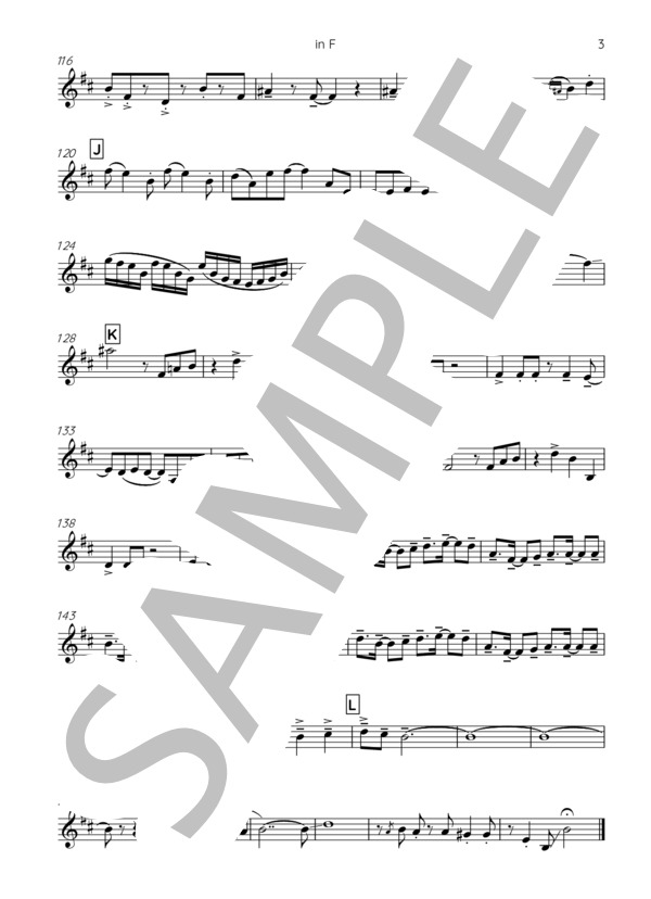 桑田佳祐 / マンピーのG★SPOT メロディ譜(F譜-ホルン他） (サザンオールスターズ) / 初〜中級 - サンプル譜面 3/3