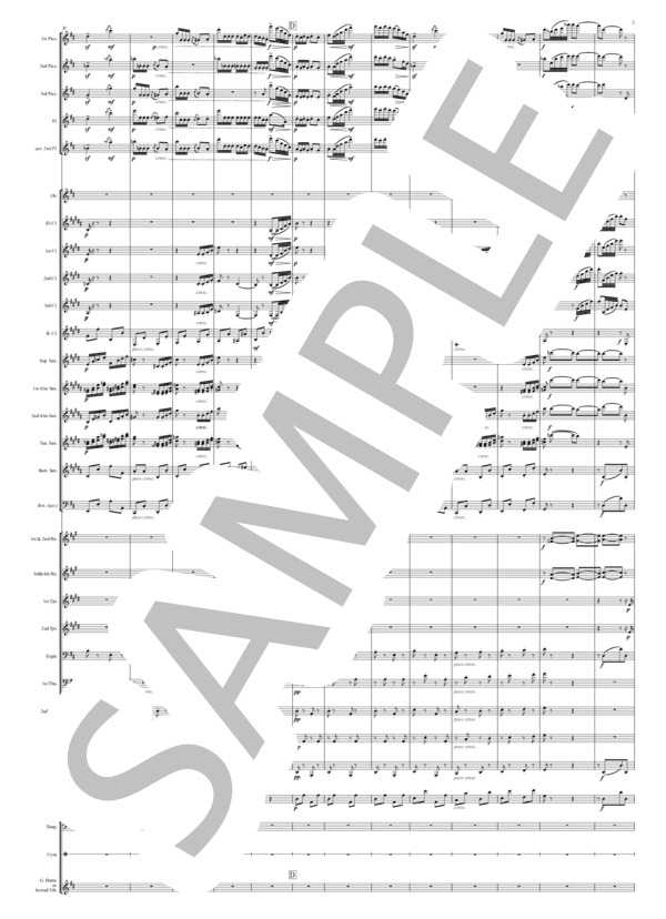 【吹奏楽】葦笛の踊り-バレエ音楽「くるみ割り人形」より / チャイコフスキー (ピョートル・イリイチ・チャイコフスキー) / 吹奏楽全パート 中級 - サンプル譜面 3/5