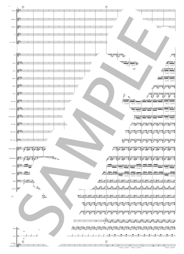 【吹奏楽】葦笛の踊り-バレエ音楽「くるみ割り人形」より / チャイコフスキー (ピョートル・イリイチ・チャイコフスキー) / 吹奏楽全パート 中級 - サンプル譜面 4/5