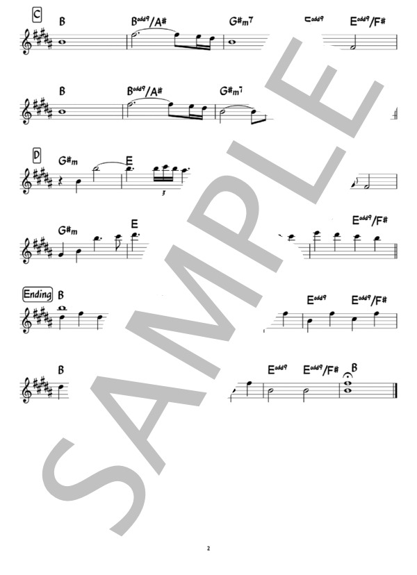 水中花 (安東 フミ) / ヴァイオリン 中級 - サンプル譜面 4/4