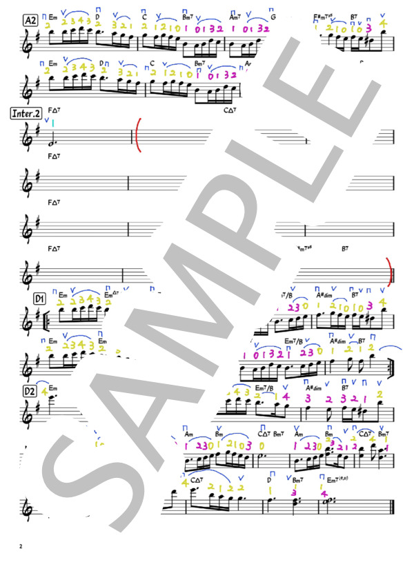 メトロノーム18号 (安東 フミ) / ヴァイオリン 中級 - サンプル譜面 2/4