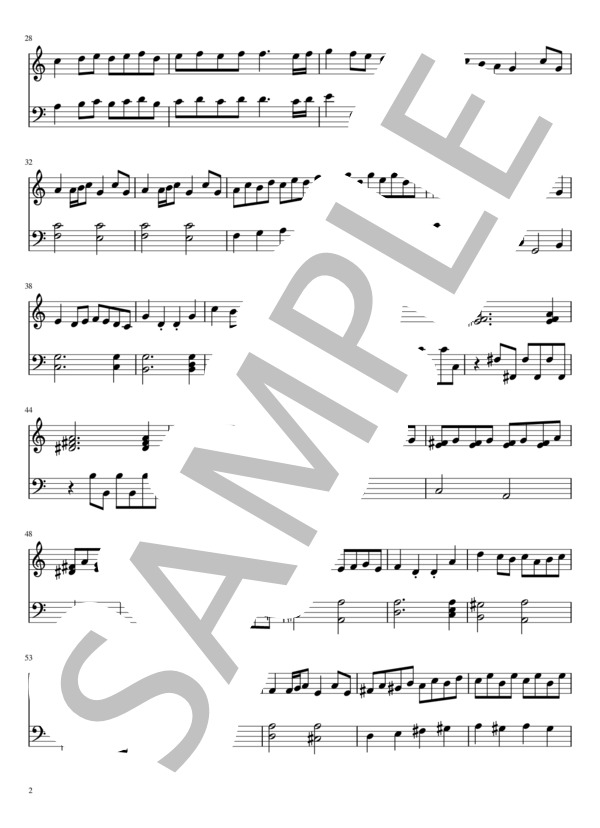 ブーレ イ短調 (ゲオルク・フィリップ・テレマン) / ピアノソロ 初級 - サンプル譜面 2/3