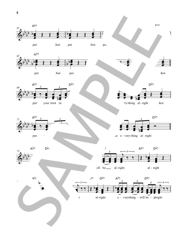 Put Your Trust In Jesus (David・Curry) / ゴスペル 中〜上級 - サンプル譜面 4/5