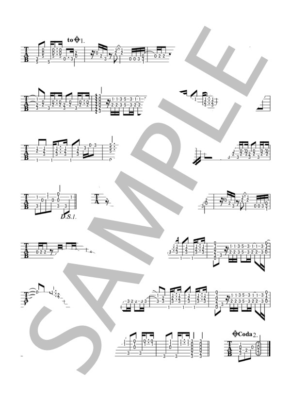 SANDY (福山 雅治) / ギターソロ 中〜上級 - サンプル譜面 2/2