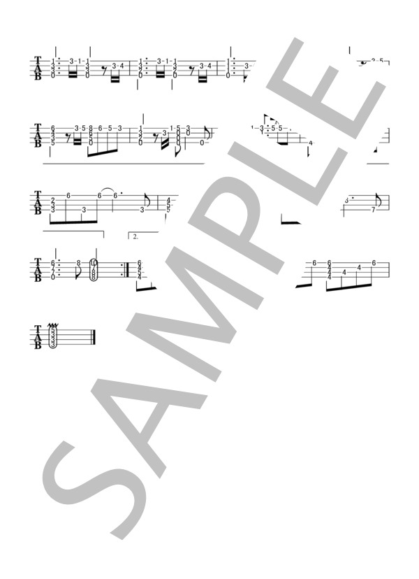 ポプラ通りの家 (大野 雄二) / ウクレレソロ 初〜中級 - サンプル譜面 2/2