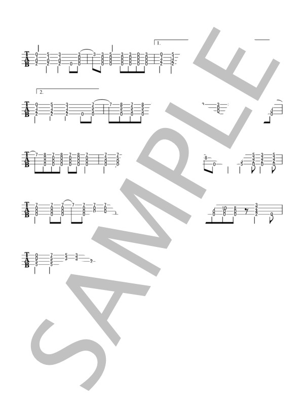 ゲッタバンバン (佐香 智久) / ウクレレソロ 中級 - サンプル譜面 2/2