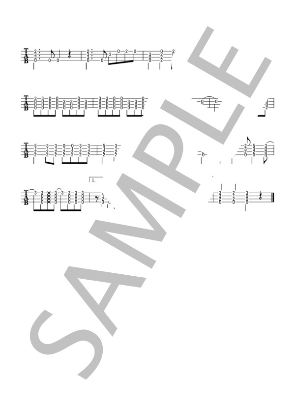 オラは人気者 (のはら しんのすけ) / ウクレレソロ 中級 - サンプル譜面 2/2