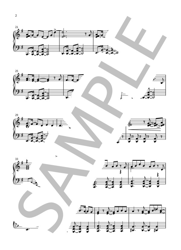 紅蓮華 - TV版【簡単なのに豪華なサウンド！】プロアレンジ (草野 華余子) / ピアノソロ 初級 - サンプル譜面 2/3