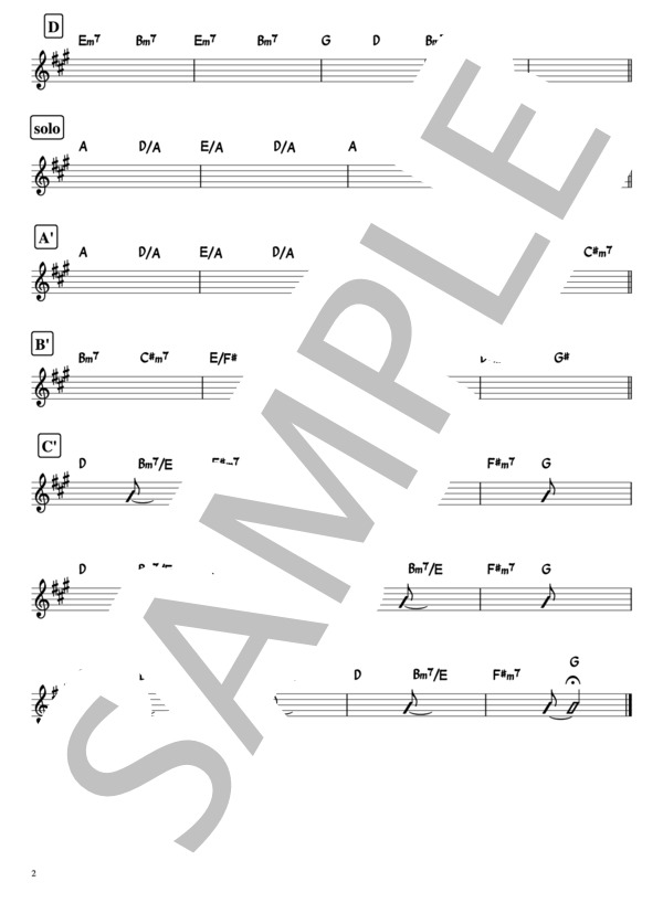 【Swallowtail Butterfly~あいのうた~】バンド用コード譜 (YEN TOWN BAND) / その他 上級 - サンプル譜面 2/2