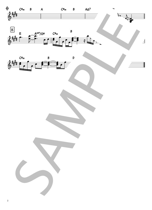 【Squall(福山雅治バージョン）】バンド用コード譜 (福山 雅治) / その他 上級 - サンプル譜面 2/2