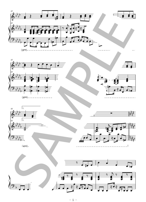 Happiness(ホルン＆ピアノ伴奏） (嵐) / 中〜上級 - サンプル譜面 5/5