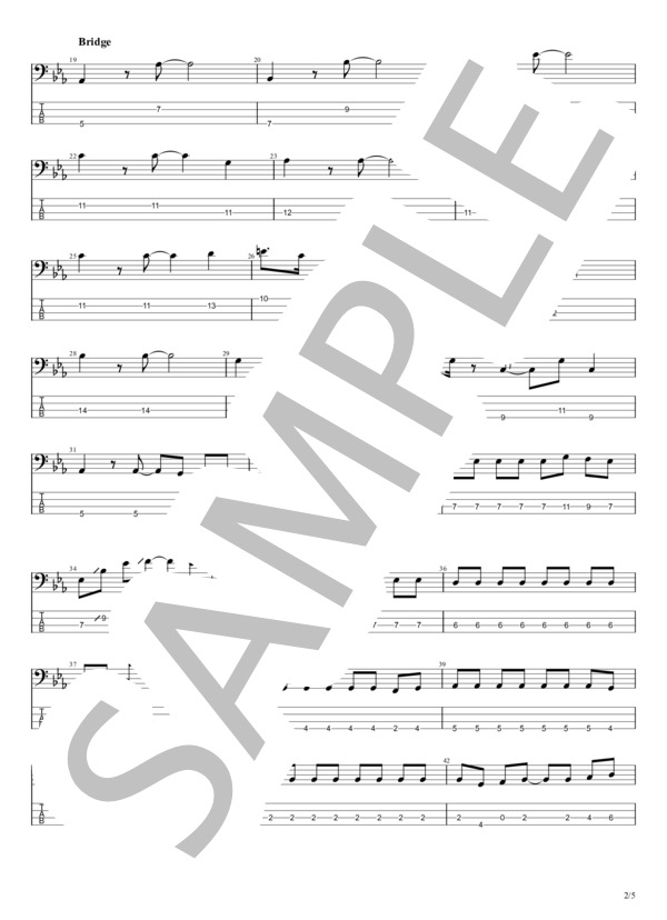 春風 (アイビー カラー) / エレキベース 初〜中級 - サンプル譜面 2/5