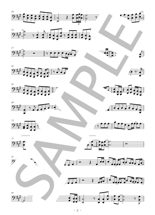 ハルノヒ（メロディー譜:ファゴット） (あいみょん) / 中〜上級 - サンプル譜面 2/3