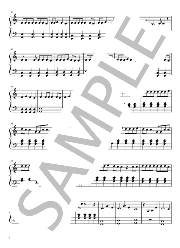 命に嫌われている。 (カンザキ イオリ) / ピアノソロ 初級 - サンプル譜面 2/5