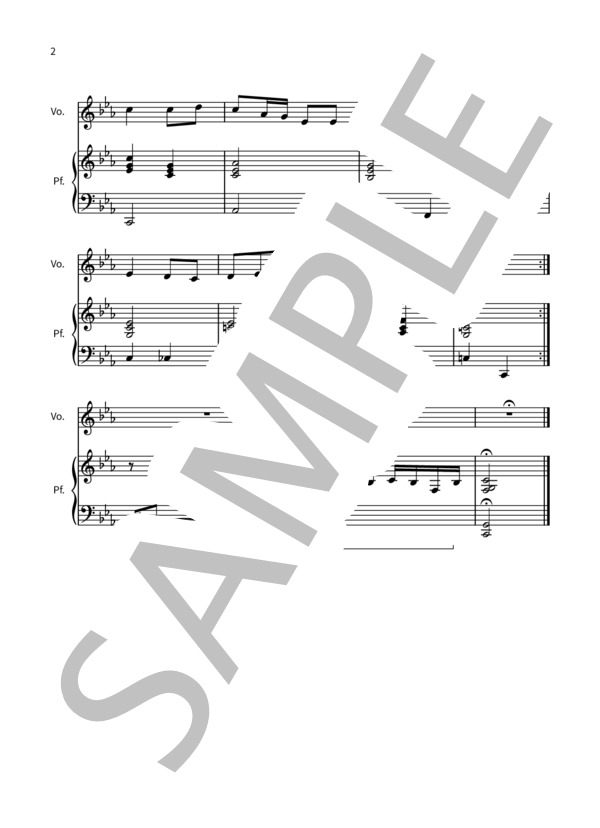 うれしいひなまつり (河村 光陽) / ピアノ伴奏 初〜中級 - サンプル譜面 2/3