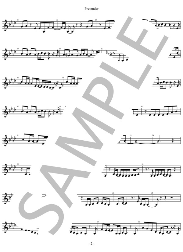 【メロディ譜】Official髭男dism「Pretender」 / 入門 - サンプル譜面 2/4