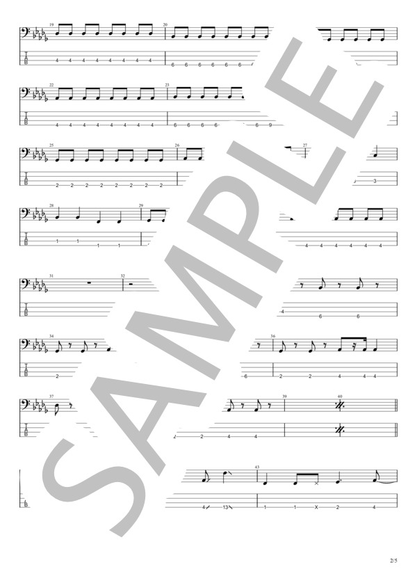 言い訳ばかりの男 (マカロニえんぴつ) / エレキベース 初級 - サンプル譜面 2/5