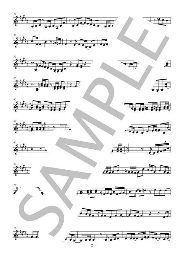 I LOVE...(メロディー譜:クラリネット） (Official髭男dism) / 上級 - サンプル譜面 2/3