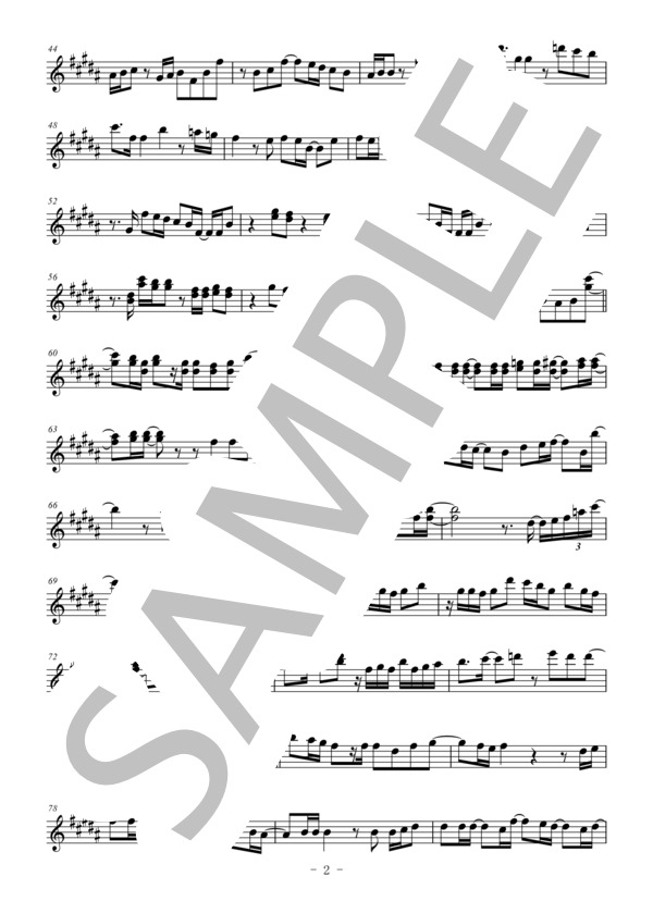 I LOVE...(メロディー譜:ソプラノサックス） (Official髭男dism) / 上級 - サンプル譜面 2/3