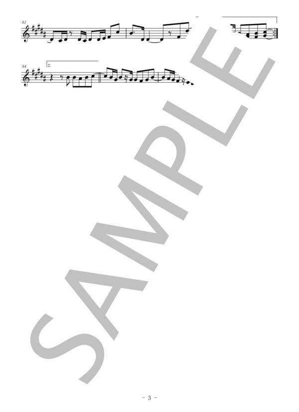 I LOVE...(メロディー譜:トランペット） (Official髭男dism) / 上級 - サンプル譜面 3/3