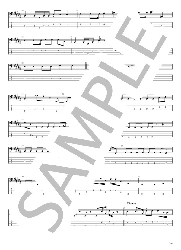 楽譜】今更だって僕は言うかな / Saucy Dog (エレキベース / 初〜中級